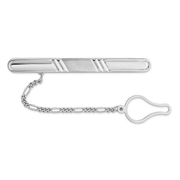 925 Sterling Silver Rhodium Plated Tie Clip 925 Sterling Silver Rhodium Plated Tie Clip